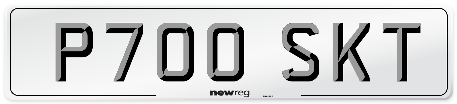 P700 SKT Number Plate from New Reg